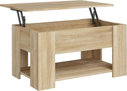 vidaXL - Salontafel - 79x49x41 - cm - bewerkt - hout - sonoma - eikenkleurig