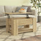 vidaXL - Salontafel - 79x49x41 - cm - bewerkt - hout - sonoma - eikenkleurig