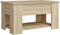 vidaXL - Salontafel - 79x49x41 - cm - bewerkt - hout - sonoma - eikenkleurig