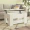 vidaXL - Salontafel - 79x49x41 - cm - bewerkt - hout - wit