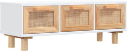 vidaXL - Salontafel - 80x40x30 - cm - bewerkt - hout - en - grenenhout - wit