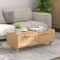 vidaXL - Salontafel - 80x40x30 - cm - bewerkt - hout - en - grenenhout - bruin