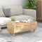 vidaXL - Salontafel - 80x40x30 - cm - bewerkt - hout - en - grenenhout - bruin