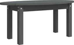 vidaXL - Salontafel - 80x40x35 - cm - massief - grenenhout - grijs