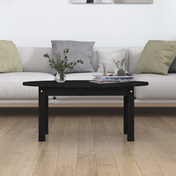 vidaXL - Salontafel - 80x40x35 - cm - massief - grenenhout - zwart