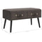 vidaXL - Salontafel - 80x40x46 - cm - fluweel - grijs