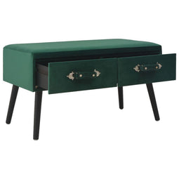 vidaXL - Salontafel - 80x40x46 - cm - fluweel - groen