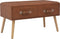 vidaXL - Salontafel - 80x40x46 - cm - kunstleer - bruin