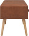 vidaXL - Salontafel - 80x40x46 - cm - kunstleer - bruin