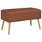 vidaXL - Salontafel - 80x40x46 - cm - kunstleer - bruin