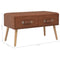 vidaXL - Salontafel - 80x40x46 - cm - kunstleer - bruin
