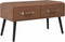 vidaXL - Salontafel - 80x40x46 - cm - kunstleer - donkerbruin