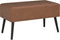 vidaXL - Salontafel - 80x40x46 - cm - kunstleer - donkerbruin
