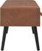 vidaXL - Salontafel - 80x40x46 - cm - kunstleer - donkerbruin