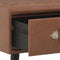 vidaXL - Salontafel - 80x40x46 - cm - kunstleer - donkerbruin