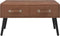 vidaXL - Salontafel - 80x40x46 - cm - kunstleer - donkerbruin