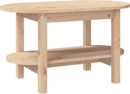 vidaXL - Salontafel - 80x45x45 - cm - massief - grenenhout