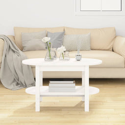 vidaXL - Salontafel - 80x45x45 - cm - massief - grenenhout - wit