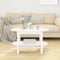 vidaXL - Salontafel - 80x45x45 - cm - massief - grenenhout - wit