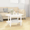 vidaXL - Salontafel - 80x45x45 - cm - massief - grenenhout - wit