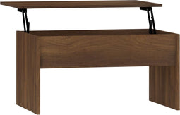 vidaXL - Salontafel - 80x50,5x41,5 - cm - bewerkt - hout - bruin - eikenkleur
