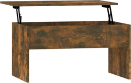 vidaXL - Salontafel - 80x50,5x41,5 - cm - bewerkt - hout - gerookt - eikenkleurig
