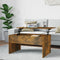 vidaXL - Salontafel - 80x50,5x41,5 - cm - bewerkt - hout - gerookt - eikenkleurig