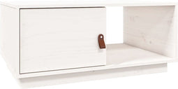 vidaXL - Salontafel - 80x50x35,5 - cm - massief - grenenhout - wit