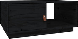 vidaXL - Salontafel - 80x50x35,5 - cm - massief - grenenhout - zwart
