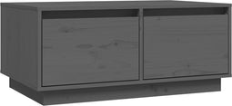 vidaXL - Salontafel - 80x50x35 - cm - massief - grenenhout - grijs