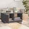 vidaXL - Salontafel - 80x50x35 - cm - massief - grenenhout - grijs