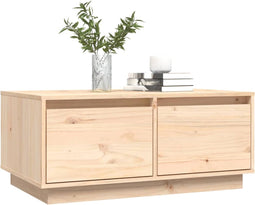 vidaXL - Salontafel - 80x50x35 - cm - massief - grenenhout