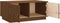 vidaXL - Salontafel - 80x50x35 - cm - massief - grenenhout - honingbruin