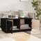 vidaXL - Salontafel - 80x50x35 - cm - massief - grenenhout - zwart