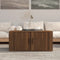 vidaXL - Salontafel - 80x50x36 - cm - bewerkt - hout - bruin - eikenkleur