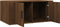 vidaXL - Salontafel - 80x50x36 - cm - bewerkt - hout - bruin - eikenkleur