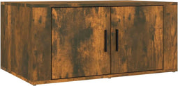vidaXL - Salontafel - 80x50x36 - cm - bewerkt - hout - gerookt - eikenkleurig