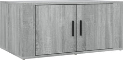 vidaXL - Salontafel - 80x50x36 - cm - bewerkt - hout - grijs - sonoma - eikenkleurig