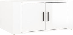 vidaXL - Salontafel - 80x50x36 - cm - bewerkt - hout - hoogglans - wit