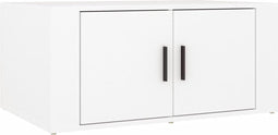vidaXL - Salontafel - 80x50x36 - cm - bewerkt - hout - wit