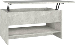 vidaXL - Salontafel - 80x50x40 - cm - bewerkt - hout - betongrijs