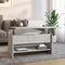 vidaXL - Salontafel - 80x50x40 - cm - bewerkt - hout - betongrijs