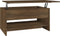 vidaXL - Salontafel - 80x50x40 - cm - bewerkt - hout - bruin - eikenkleur