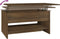 vidaXL - Salontafel - 80x50x40 - cm - bewerkt - hout - bruin - eikenkleur