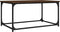 vidaXL - Salontafel - 80x50x40 - cm - bewerkt - hout - en - ijzer - bruin - eikenkleur