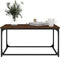 vidaXL - Salontafel - 80x50x40 - cm - bewerkt - hout - en - ijzer - bruin - eikenkleur