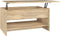 vidaXL - Salontafel - 80x50x40 - cm - bewerkt - hout - sonoma - eikenkleurig