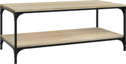 vidaXL - Salontafel - 80x50x40 - cm - bewerkt - hout - sonoma - eikenkleurig