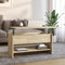 vidaXL - Salontafel - 80x50x40 - cm - bewerkt - hout - sonoma - eikenkleurig