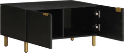 vidaXL - Salontafel - 80x50x40 - cm - bewerkt - hout - zwart